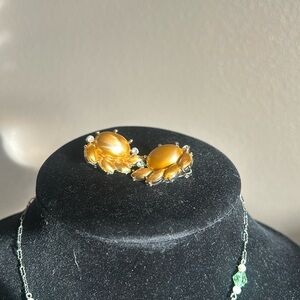 Gold clip on earrings